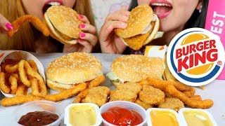 ASMR BURGER KING WHOPPER CHICKEN FRIES ONION RINGS FRENCH FRIES 버거킹  KimampLiz ASMR [upl. by Airec]