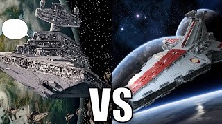 Imperial Iclass Star Destroyer vs Venatorclass Star Destroyer Republic Cruiser [upl. by Toback]