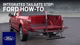 Integrated Tailgate Step  Ford HowTo  Ford [upl. by Navlys]