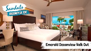 Emerald Oceanview Walk Out HOW  Sandals La Toc St Lucia  Walkthrough Room Tour amp Review 4K [upl. by Nathanoj]