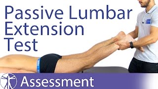 Passive Lumbar Extension Test PLET  Lumbar Instability [upl. by Aliekahs]