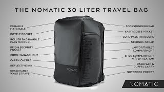 The NOMATIC 30L Travel Bag [upl. by Dogs934]