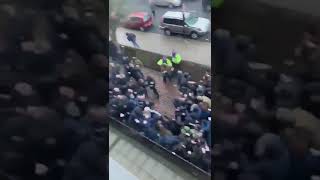 Millwall and Everton fans clashing before FA Cup match  26012019 [upl. by Chouest266]