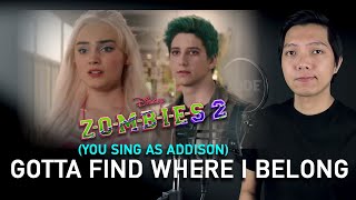 Gotta Find Where I Belong Zed Part Only  Karaoke  ZOMBIES 2 [upl. by Ayanad]