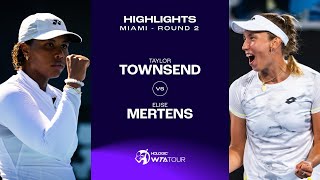 Taylor Townsend vs Elise Mertens  2024 Miami Round 2  WTA Match Highlights [upl. by Annayram38]