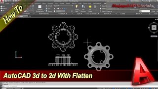 AutoCAD How To Flatten 3D to 2D [upl. by Akiehsat]