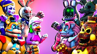 Five Nights at Freddys VS Security Breach FIGHT MOVIE [upl. by Dollie366]