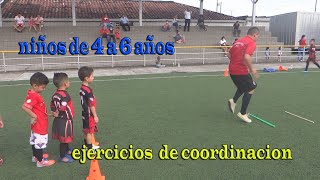 ejercicios de coordinacion en futbol para niños de 4 a 6 años [upl. by Bran]