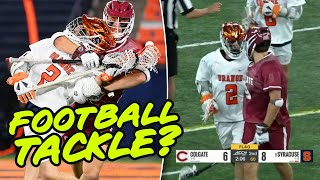 MOST PHYSICAL Moments From Brutal Lacrosse Game [upl. by Serilda249]