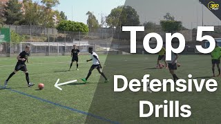 5 Defensive Drills To Improve Your Teams Defending [upl. by Jasisa]