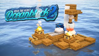 FTB OceanBlock 2 EP1 Repairing Ship Commlink amp Sluicing for Resources [upl. by Burlie892]