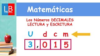 Los Números DECIMALES LECTURA y ESCRITURA ✔👩‍🏫 PRIMARIA [upl. by Enovi]