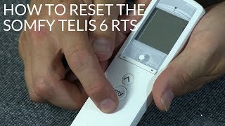 How to reset the Somfy Telis 6 RTS remote control [upl. by Anayrb]