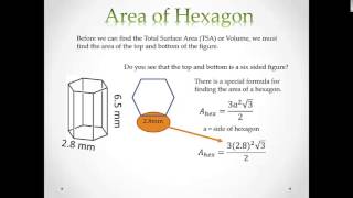 Hexagonal Prism Lateral Surface Area Total Surface Area and Volume [upl. by Airetas603]