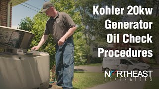 Kohler 20KW Generator Oil Check Procedures [upl. by Danelle104]