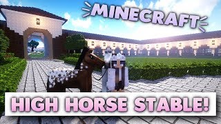 Minecraft Horse Farm Tour  High Horse Stable Build [upl. by Ecnedurp380]