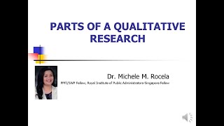 PARTS OF A QUALITATIVE RESEARCH [upl. by Yenaj805]