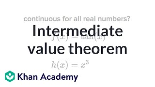 Intermediate value theorem  Existence theorems  AP Calculus AB  Khan Academy [upl. by Nyraf]