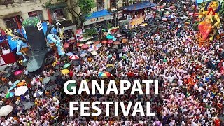 Ganapati FestivalGanesh Chaturthi in Mumbai  Aerial India  CNA Insider [upl. by Lilah847]