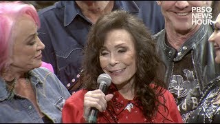 WATCH Loretta Lynn sings Coal Miners Daughter at her 87th birthday party [upl. by Aneehsyt209]