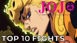 Top 10 JoJos Bizarre Adventure Fight Scenes Golden Wind [upl. by Cacilia]