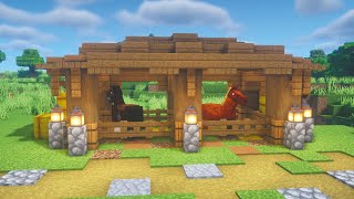 Minecraft  How to Build a Horse Stable [upl. by Cattan]