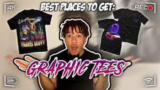 5 BEST PLACES to get GRAPHIC TEES Part 3 🤯🔥 [upl. by Eednim]