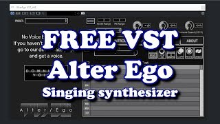 Free VST  Alter Ego  real time singing synthesizer [upl. by Gebhardt]