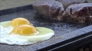 Simple Trick  Make your Lodge Cast Iron Griddle NONSTICK [upl. by Elakram444]