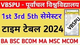 Vbspu News TodayVbspu Ba Bsc Exam Date 2024Vbspu Time Table 2024Vbspu Samarth Portal Registration [upl. by Ydnam463]