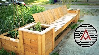 Raised Bed Planter Bench  How to  Plans [upl. by Aissat]