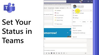 How to set status in Microsoft Teams [upl. by Aziza865]