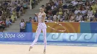 Anna Bessonova Hoop Qualification 2004 Athens Olympics [upl. by Eissel]