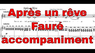 Après un rêve  Fauré  accompaniment in D minor [upl. by Erapsag]