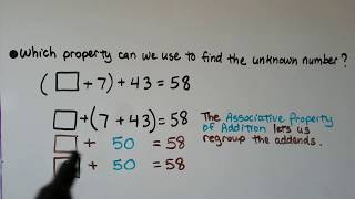 3rd Grade Math 15 Use Properties to Add Commutative amp Associative Properties of Addition [upl. by Trilbee]