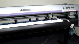 Mimaki CJV30 160 Printing and Cutting Demo [upl. by Seltzer]