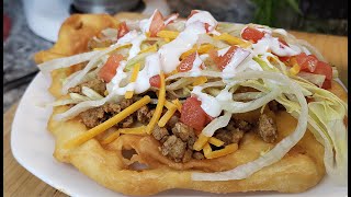 FRY BREAD  How To Make Fry Bread  Navajo Tacos Recipe Idea [upl. by Guyon]