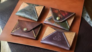 Making the DOUBLE Envelope Wallet from Leather [upl. by Sethi]