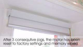 How To Reset A Somfy RTS Electric Roller Blind To Factory Settings [upl. by Alekal]