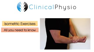 Isometric Exercises  Clinical Physio [upl. by Anyzratak]