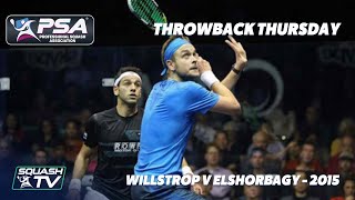 Squash Willstrop v ElShorbagy  2015 PSA World Champs  Extended Highlights [upl. by Fates]