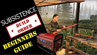 SUBSISTENCE COMPLETE BEGINNERS GUIDE  BUILD ORDER TUTORIAL A56 TIPS AND TRICKS [upl. by Dulcy]