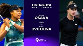 Naomi Osaka vs Elina Svitolina  2024 Miami Round 2  WTA Match Highlights [upl. by Filipe638]