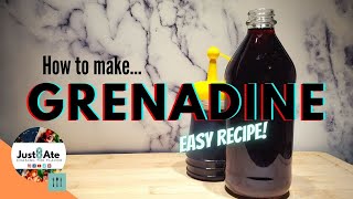 How to make Grenadine Syrup at home  Easy Homemade Recipe  Just8ate [upl. by Kcirreg]