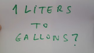 1 liter to gallons [upl. by Arres]