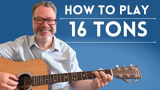 Sixteen Tons Guitar Lesson by Tennessee Ernie Ford [upl. by Nnael]