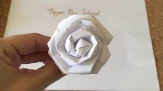 Easy paper rose DIY tutorial 10 簡易紙玫瑰教學 [upl. by Weaks]