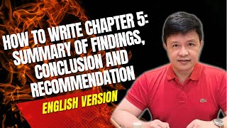 How to Write Chapter 5  Summary of Findings Conclusion and Recommendation PPT [upl. by Nabroc]