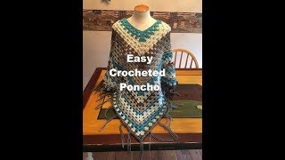 Easy Crocheted Poncho Tutorial [upl. by Bannerman]