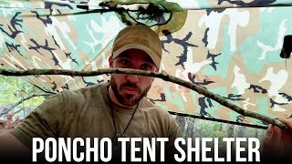 Poncho Tent Shelter  Survival Tips [upl. by Sonahpets]